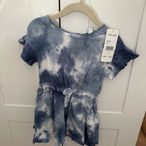 Splendid Romper - blue and white tie-dye. Size 3